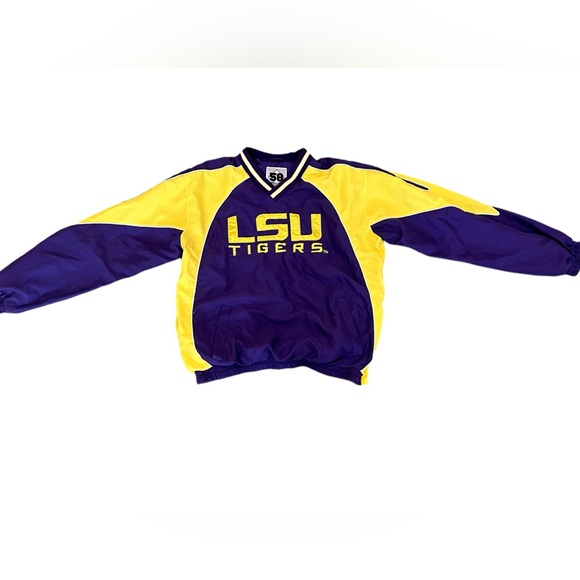58 Sports LSU Pullover Purple Gold Embroidered M - Picture 1 of 5
